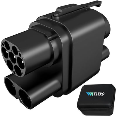 ELEVOCHARGE CCS2 to CCS1 Adapter | 250A/1000V DC (up to 250kW) & 32A/250V AC | For US EVs at European Charging Stations