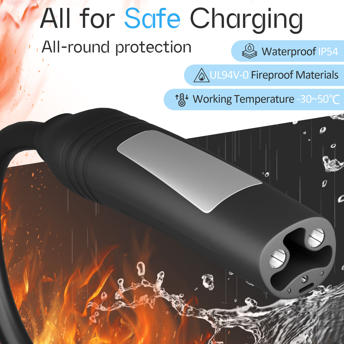 ElevoCharge Type2 to NACS EV Charging Cable 32A 7.2kW |5M/8M/10M