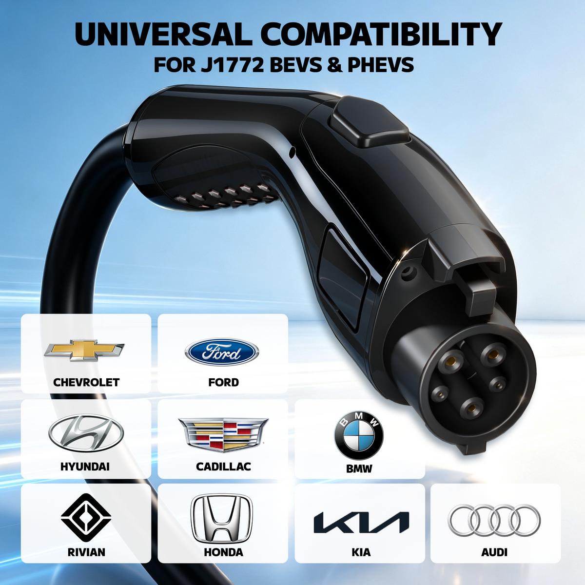 ELEVOCHARGE J1772 EV Charging Extension Cable | 48A / 11kW | 21 ft / 33 ft