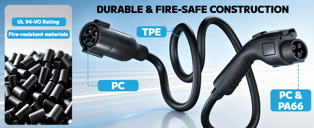 ELEVOCHARGE J1772 EV Charging Extension Cable | 48A / 11kW | 21 ft / 33 ft