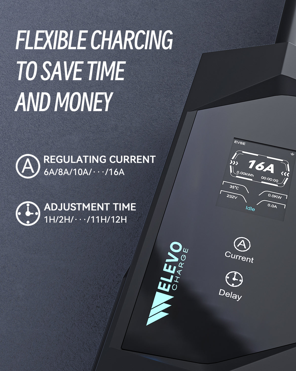 Elevocharge Portable Level 1/2 Type 2 EV Charger | 230V | 16A | Schuko Plug