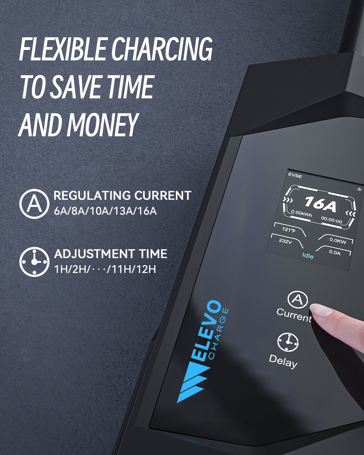 ELEVOCHARGE Portable Level 1/2 NACS EV Charger | 120V/240V | 16 Amp | NEMA 6-20 Plug