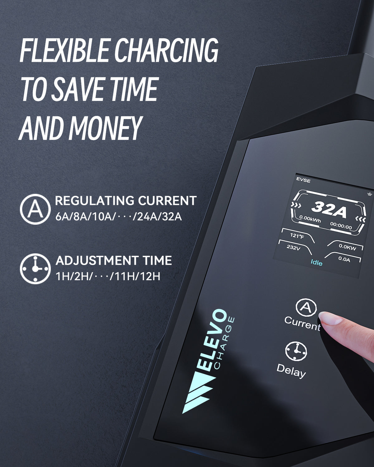 ELEVOCHARGE Portable Level 1/2 NACS EV Charger | 120V/240V | 32 Amp | NEMA 14-50 Plug